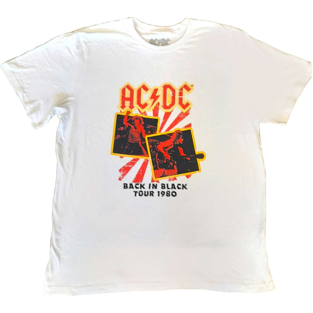 AC/DC Unisex T-Shirt: Back in Black Tour 1980