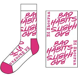 Ed Sheeran Unisex Ankle Socks: Bad Habits (UK Size 7 - 11)