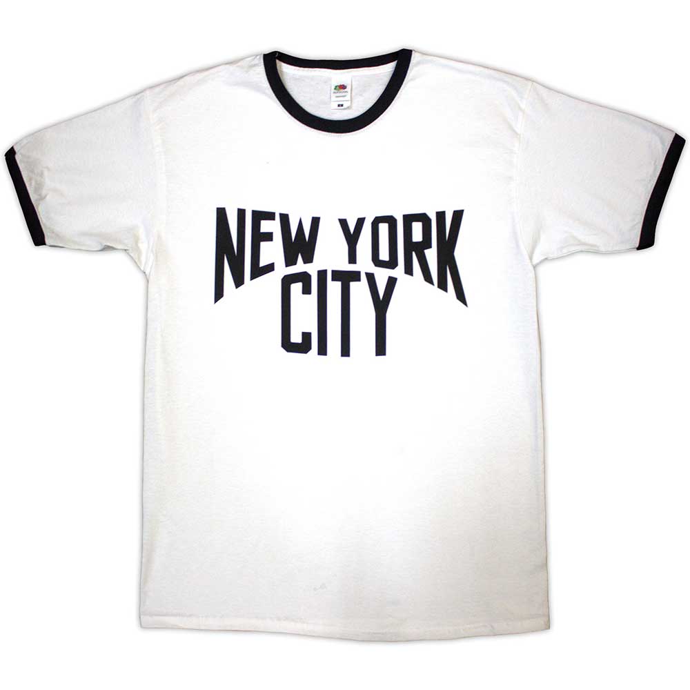 New York City Unisex Ringer T-Shirt: Text Logo Ringer