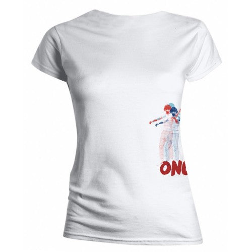 One Direction Ladies T-Shirt: Band Jump (Skinny Fit)(Wrap Around Print)