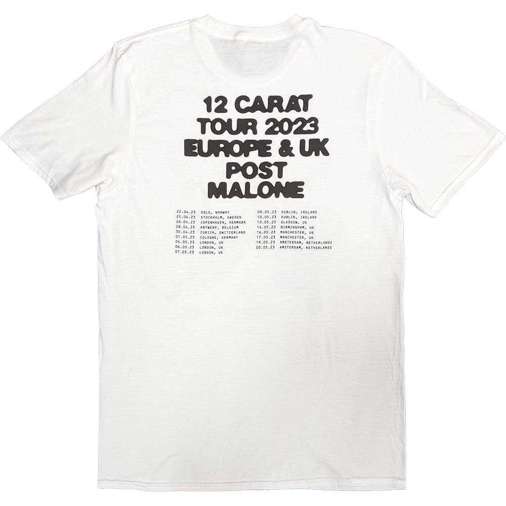 Post Malone Unisex T-Shirt: Burn It Down 2023 Tour Dates