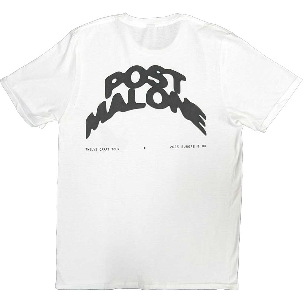 Post Malone Unisex T-Shirt: Curved Logo 2023 Tour