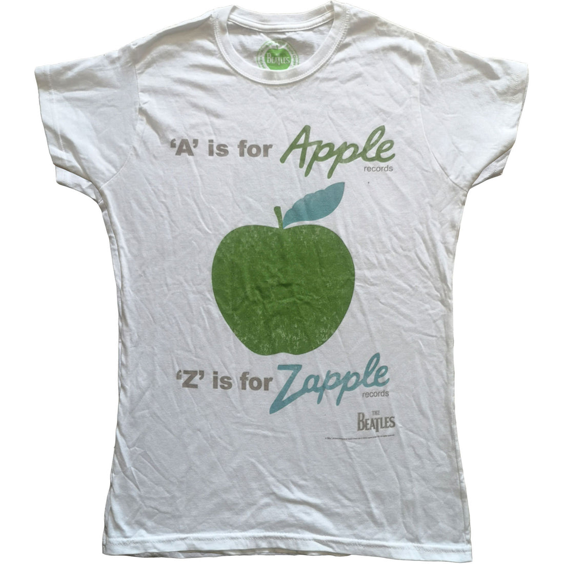 The Beatles Ladies T-Shirt: A is for Apple (Back Print)