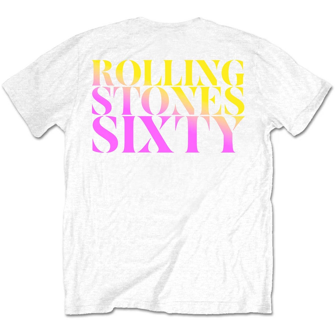 The Rolling Stones Unisex T-Shirt: Sixty Gradient Text (Back Print)