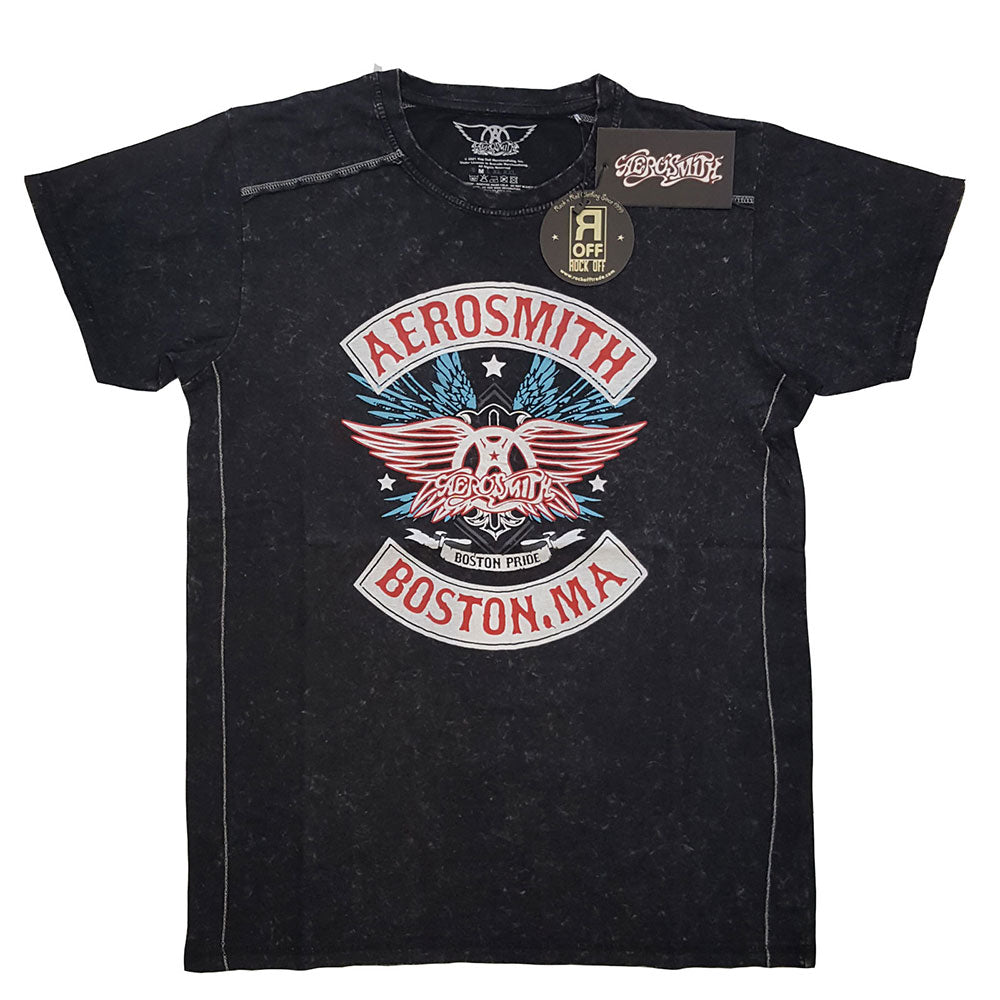 Aerosmith Unisex T-Shirt: Boston Pride (Wash Collection)