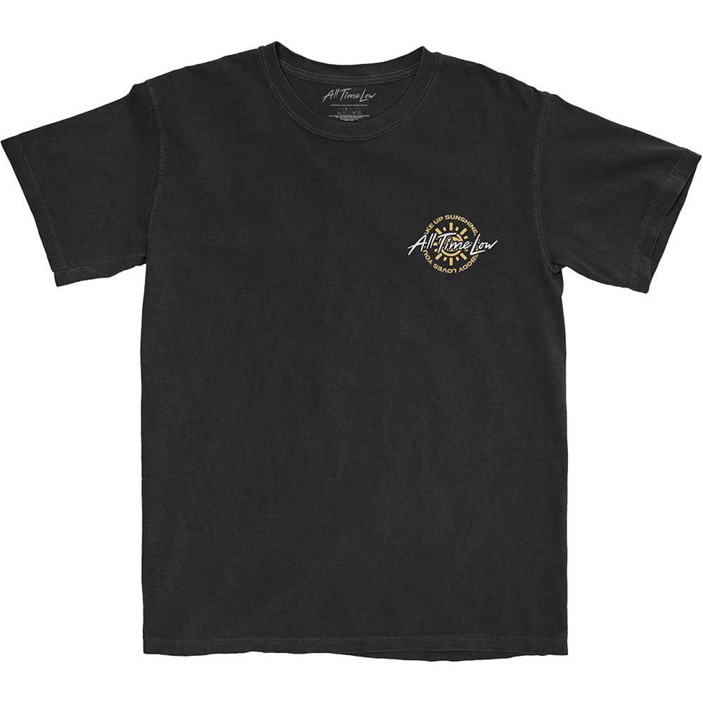 All Time Low Unisex T-Shirt: Wake Up Sunshine Track List (Back Print)