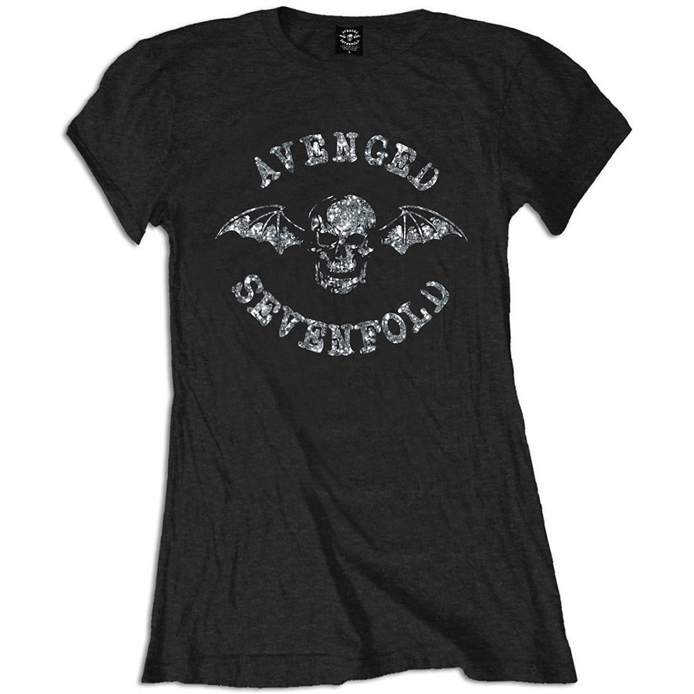 Avenged Sevenfold Ladies T-Shirt: Death Bat (Diamante)