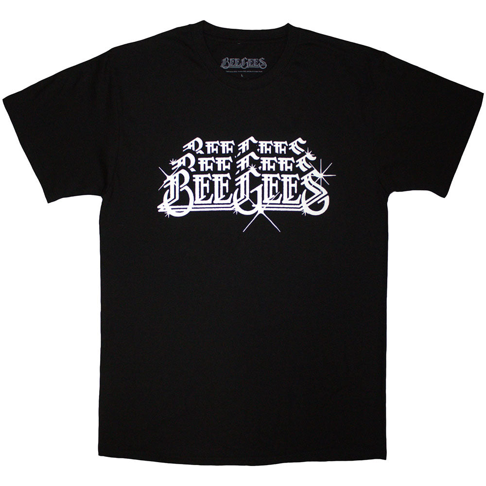 Bee Gees Unisex T-Shirt: Stacked Logo (Black)