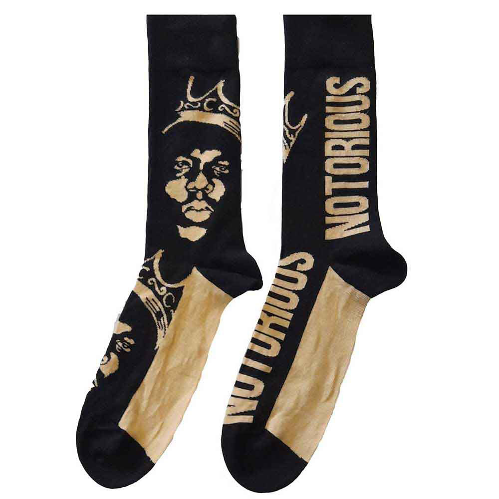 Biggie Smalls Unisex Ankle Socks: Gold Crown (Black) (UK Size 4 - 7)