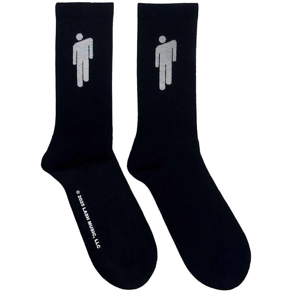 Billie Eilish Unisex Terry Socks: White Blohsh (Black) (UK Size 4 - 7)