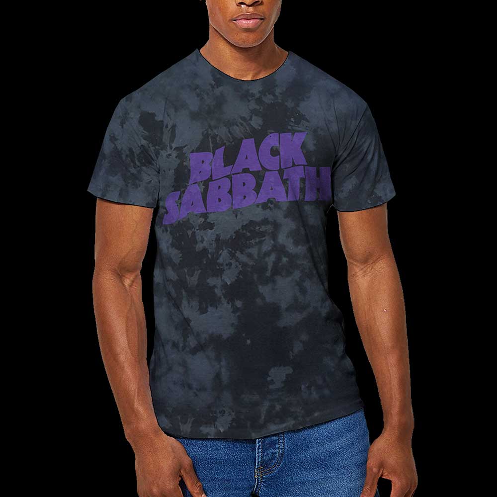 Black Sabbath Unisex T-Shirt: Wavy Logo (Wash Collection)