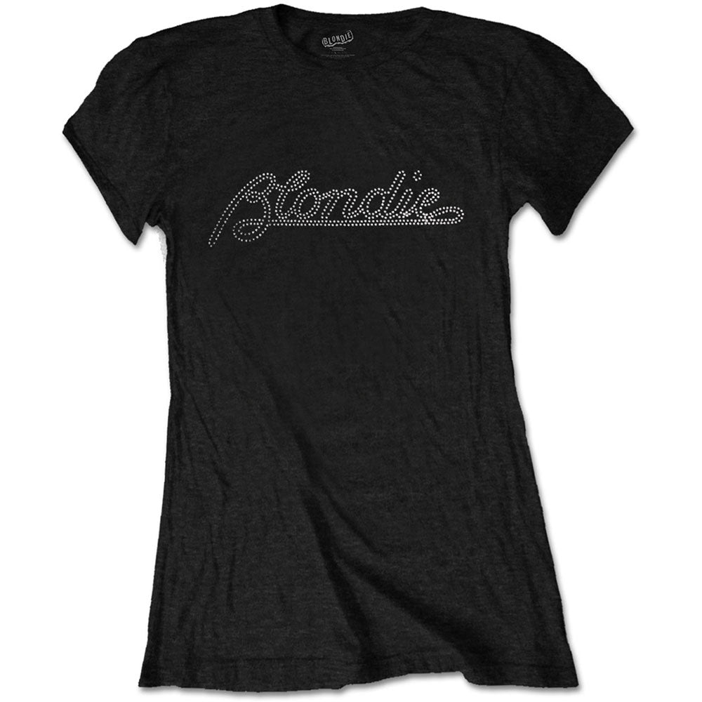 Blondie Ladies T-Shirt: Logo (Diamante)