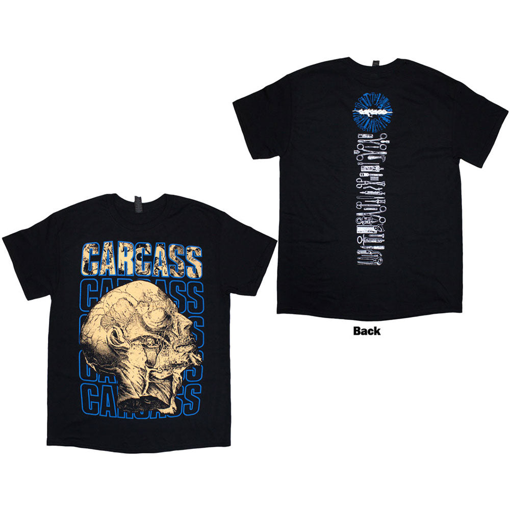 Carcass Unisex T-Shirt: Necro Head (Black) (Back Print)