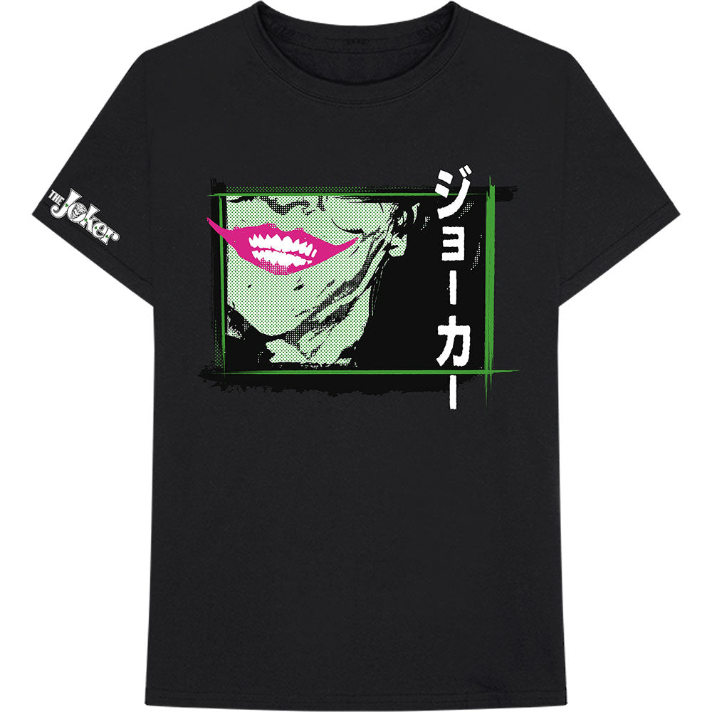 DC Comics Unisex T-Shirt: Joker Smile Frame Anime (Sleeve Print)
