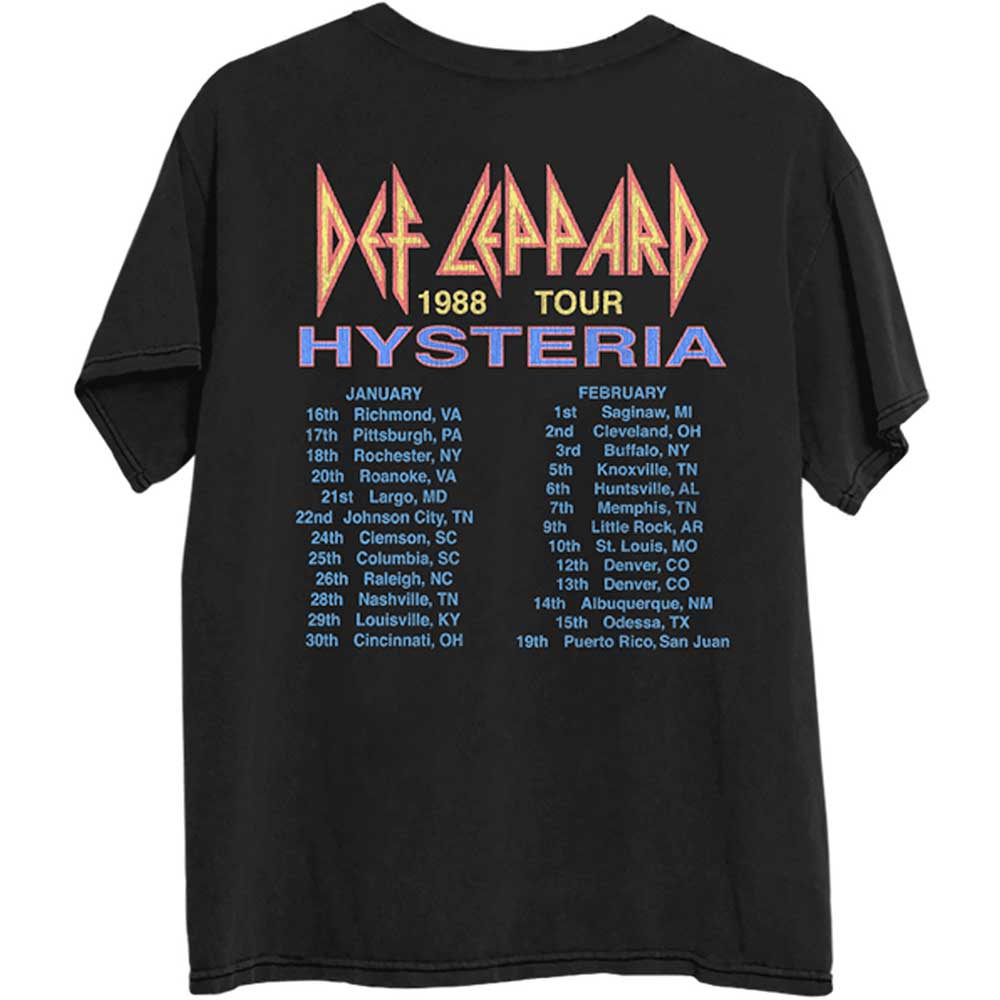 Def Leppard Unisex T-Shirt: Hysteria '88 (Back Print) – House of Merch