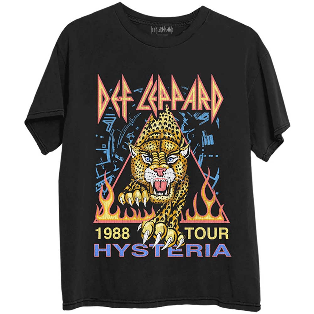 Def Leppard Unisex T-Shirt: Hysteria '88 (Back Print)