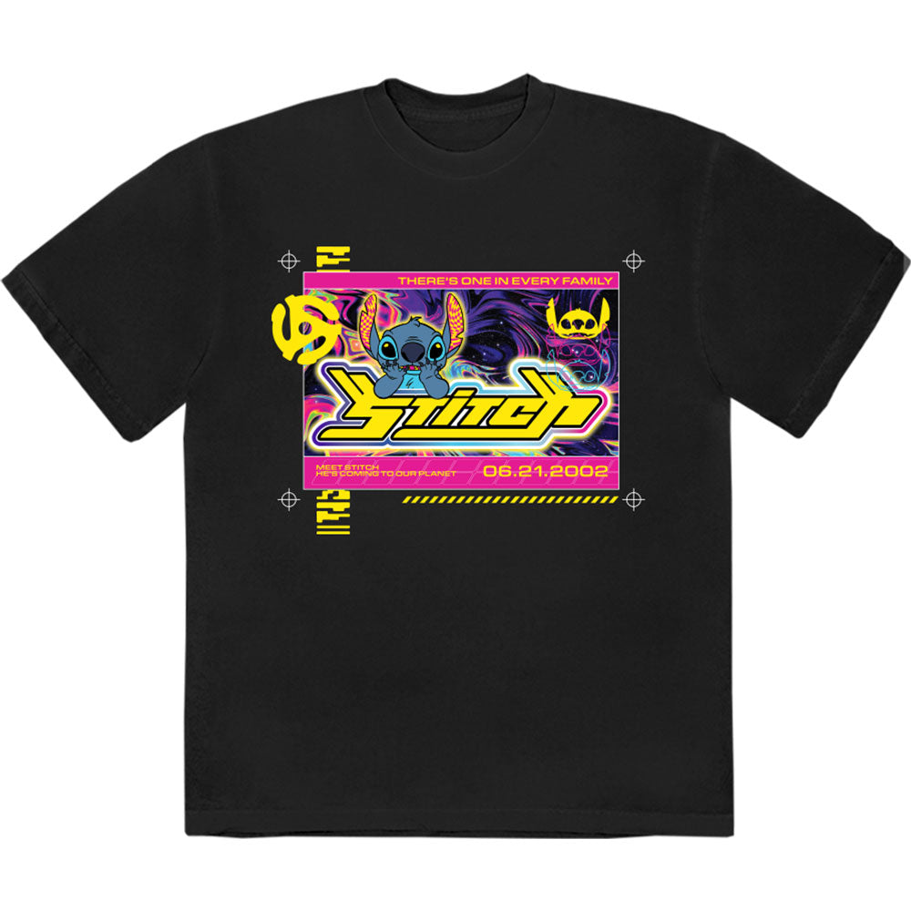 Disney Unisex T-Shirt: Stitch One In Every Family (Black)
