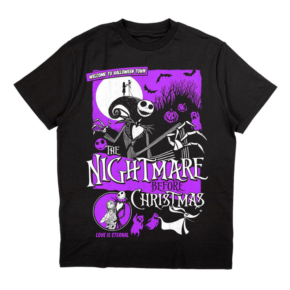 Disney Unisex T-Shirt: The Nightmare Before Christmas Welcome To Halloween Town