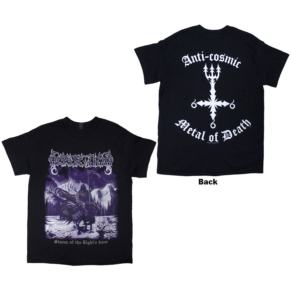 Dissection Unisex T-Shirt: Storm Of The Light's Bane (Black) (Back Print)