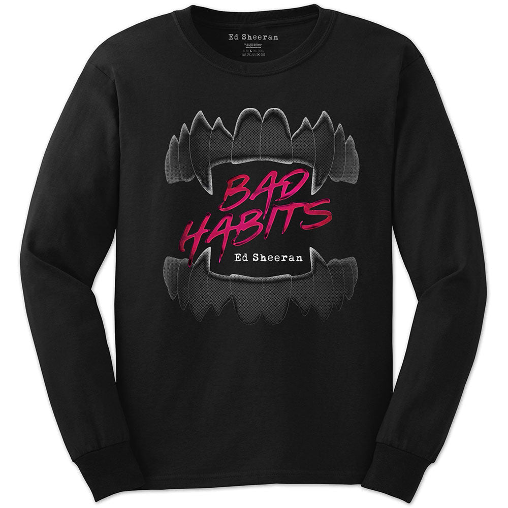 Ed Sheeran Unisex Long Sleeve T-Shirt: Bad Habits