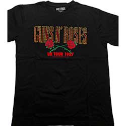 Guns N' Roses Unisex Embellished T-Shirt: 87 Tour (Diamante)