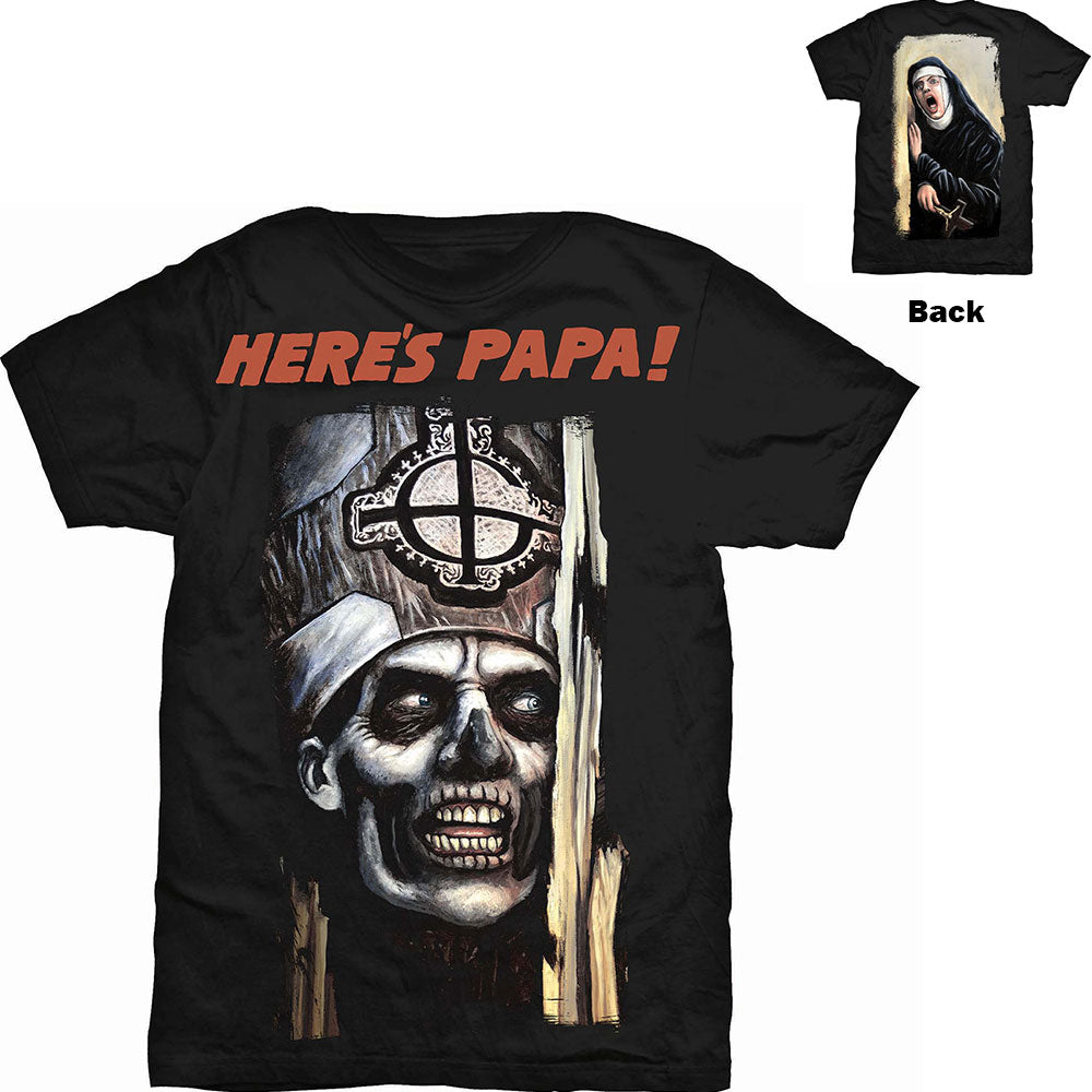 Ghost Unisex T-Shirt: Here's Papa (Back Print)