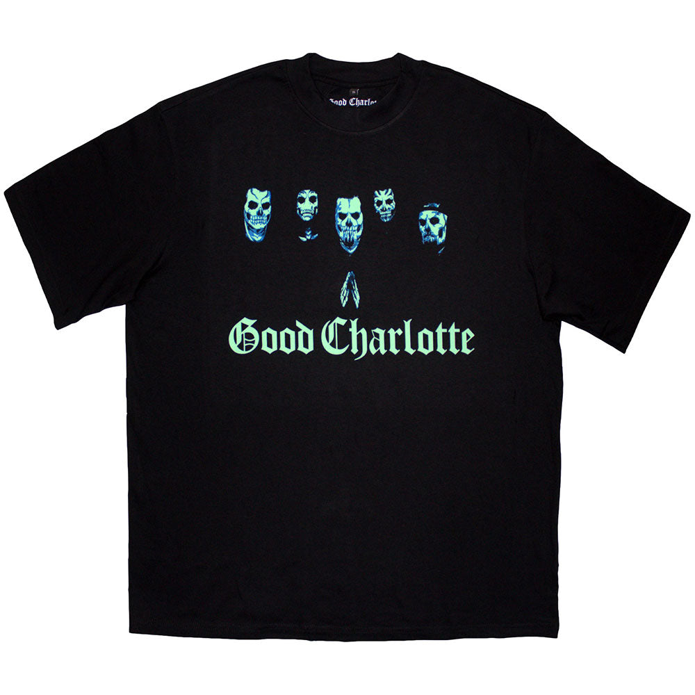 Good Charlotte Unisex Oversized T-Shirt: Generation Rx Skulls (Black)