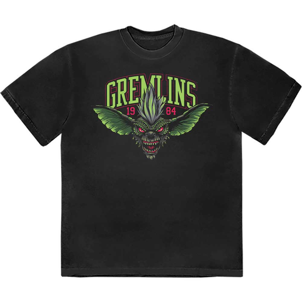 Gremlins Unisex T-Shirt: Stripe 1984 Green Logo