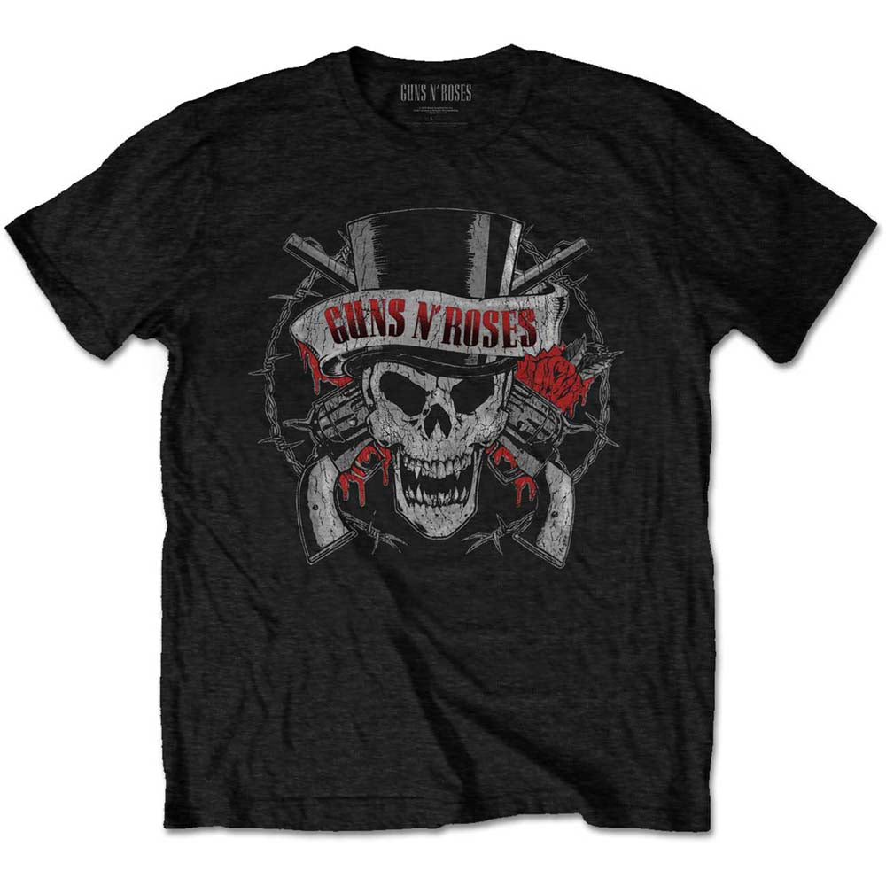 Guns N' Roses Unisex T-Shirt: Distressed Skull