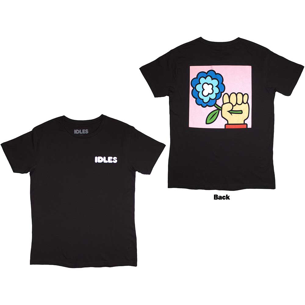 Idles Unisex T-Shirt: Cartoon Flower Back Print