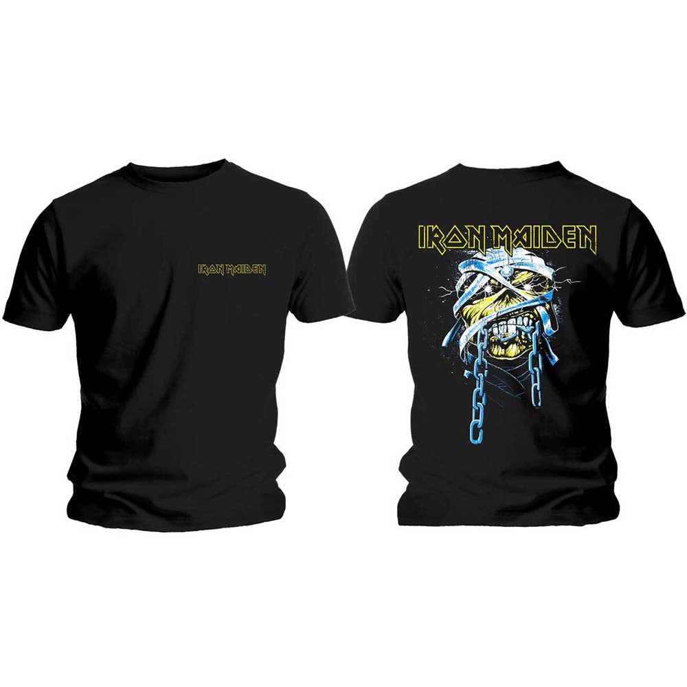 Iron Maiden Unisex Adult Powerslave Head Logo T-Shirt Black M Cotton Unisex Adult T-Shirt, image size:1000x1000