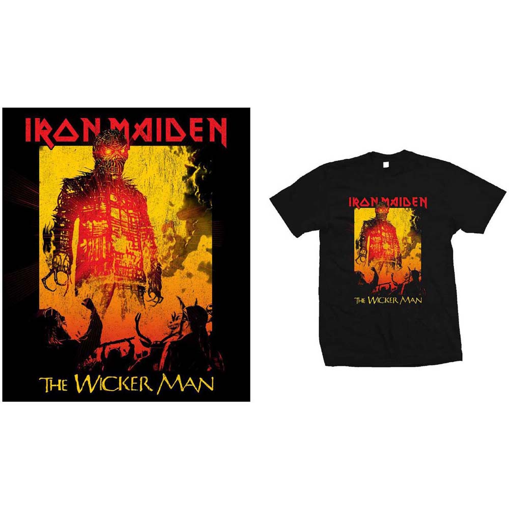 Iron Maiden Unisex T-Shirt: The Wicker Man Fire