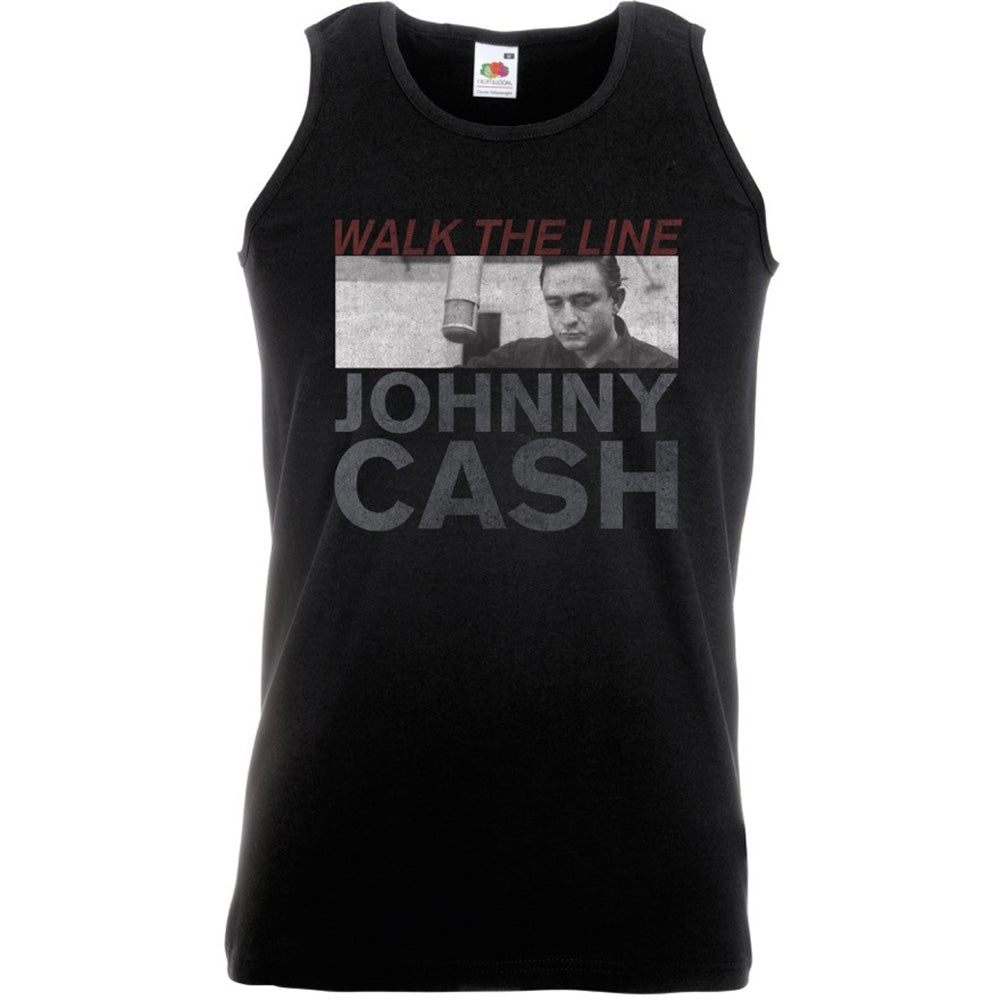 Johnny Cash Unisex Vest T-Shirt: Studio Shot