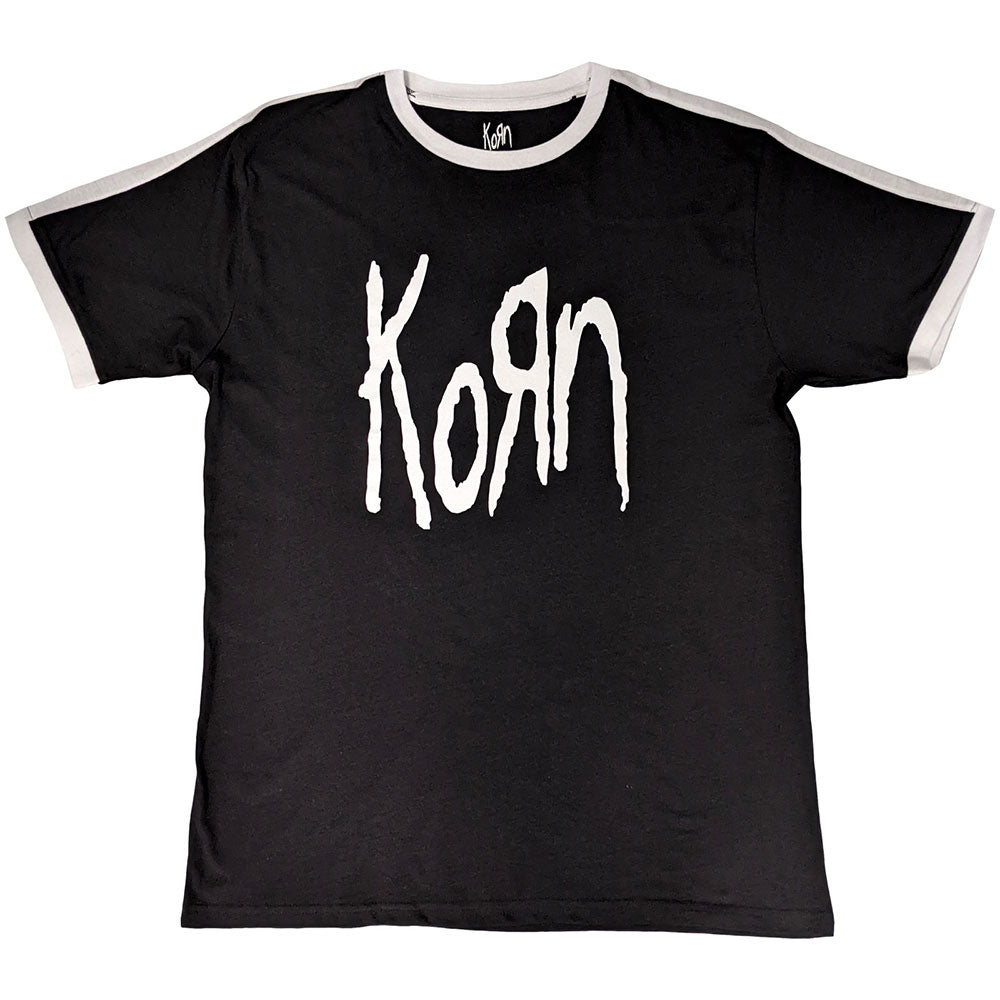 Korn Unisex Ringer T-Shirt: Logo (Black)
