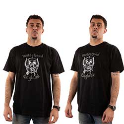 Motorhead Unisex Embellished T-Shirt: England (Diamante)