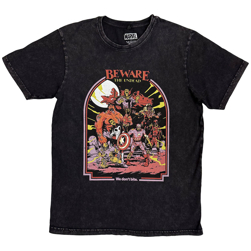 Marvel Comics Unisex Stone Wash T-Shirt: We Don't Bite (Black)