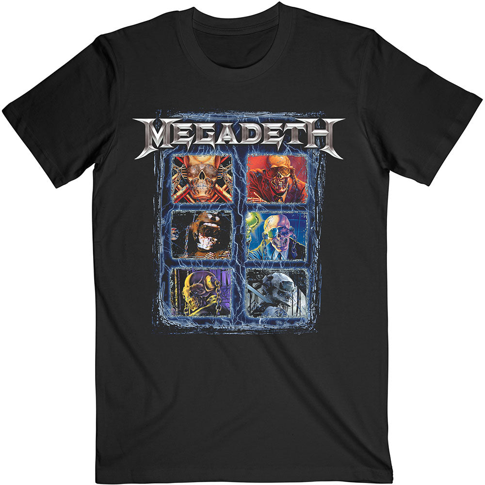 Megadeth Unisex T-Shirt: Vic Head Grid
