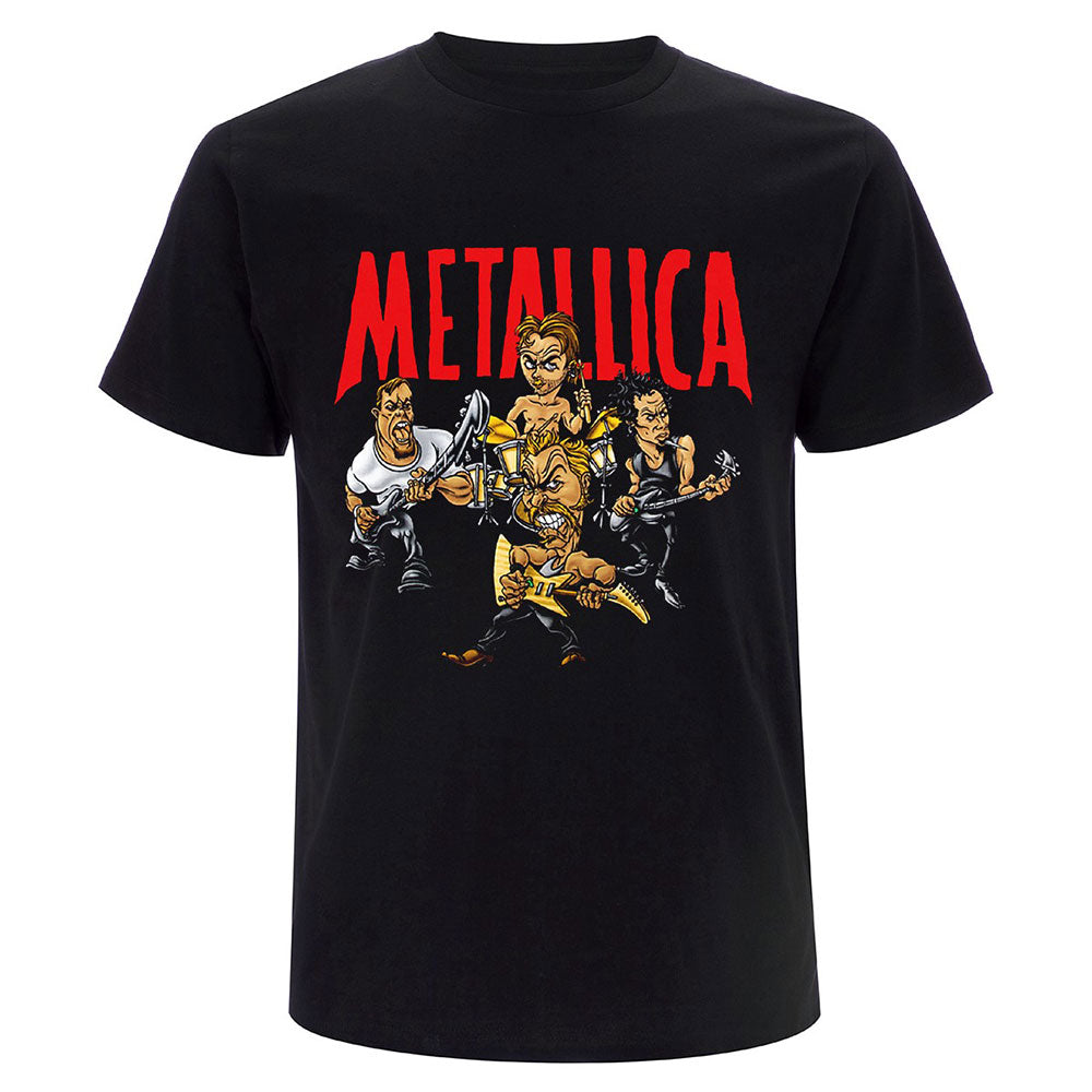 Metallica Uni T-Shirt: Load Chavez Cartoon (Black)