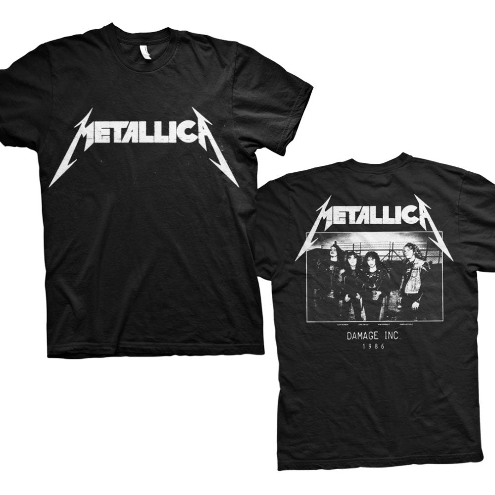 Metallica Unisex T-Shirt: Master of Puppets Photo (Back Print)