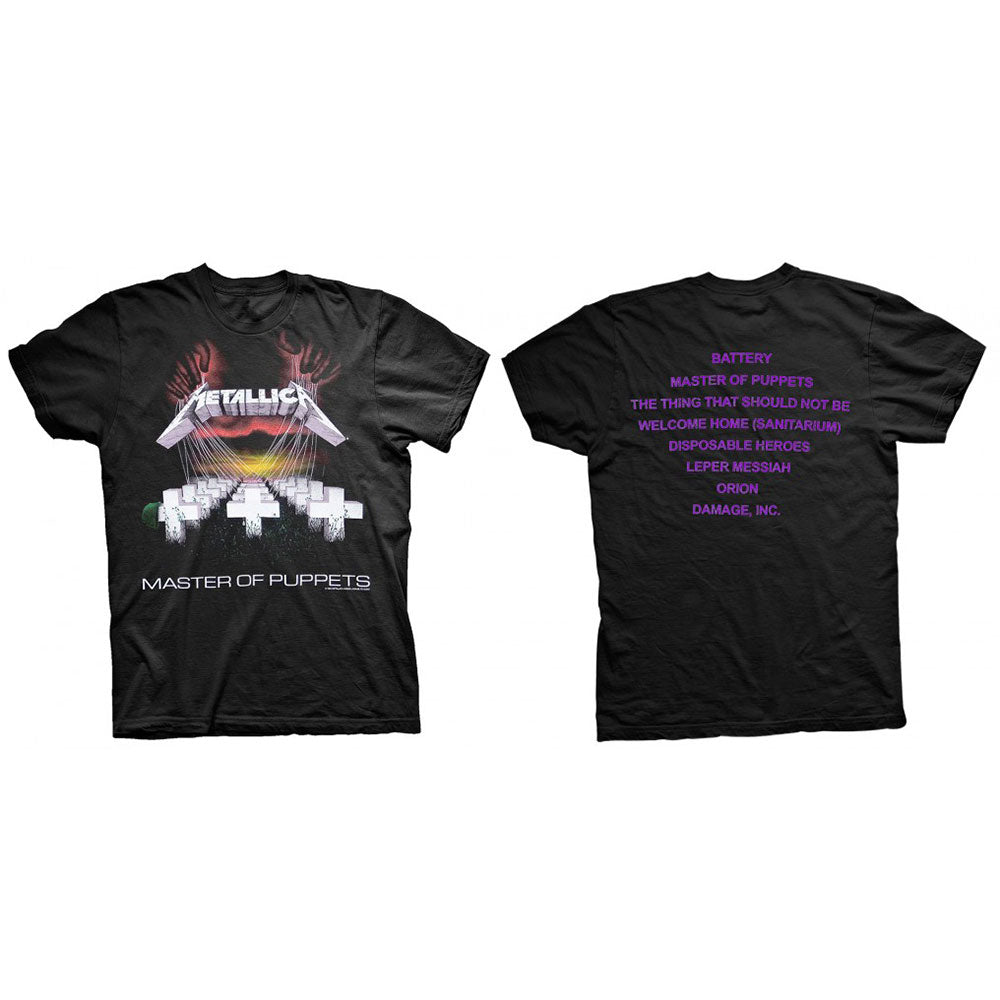 Metallica Unisex T-Shirt: Master of Puppets (Back Print)