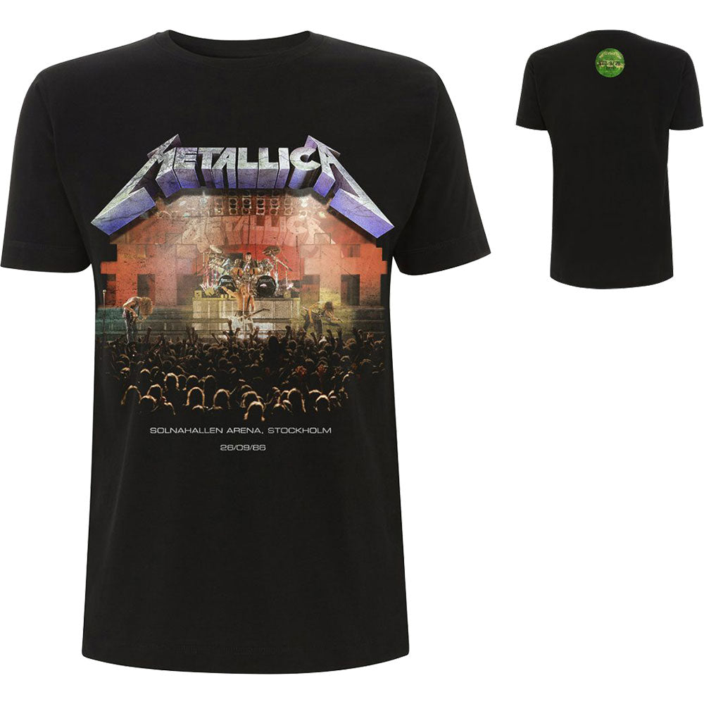 Metallica Unisex T-Shirt: Stockholm '86. (Back Print)