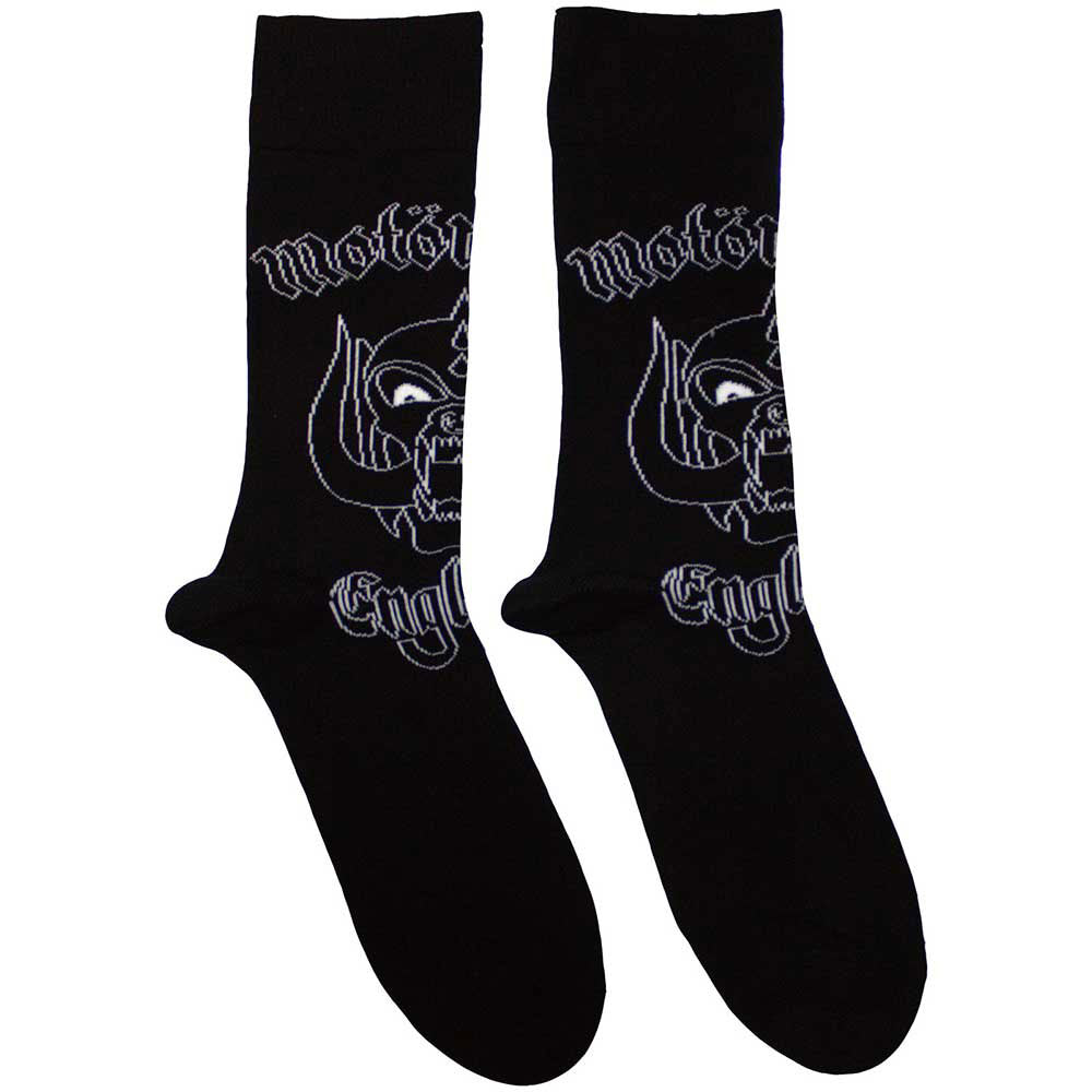 Motorhead Unisex Ankle Socks: England (Black) (UK Size 4 - 7)