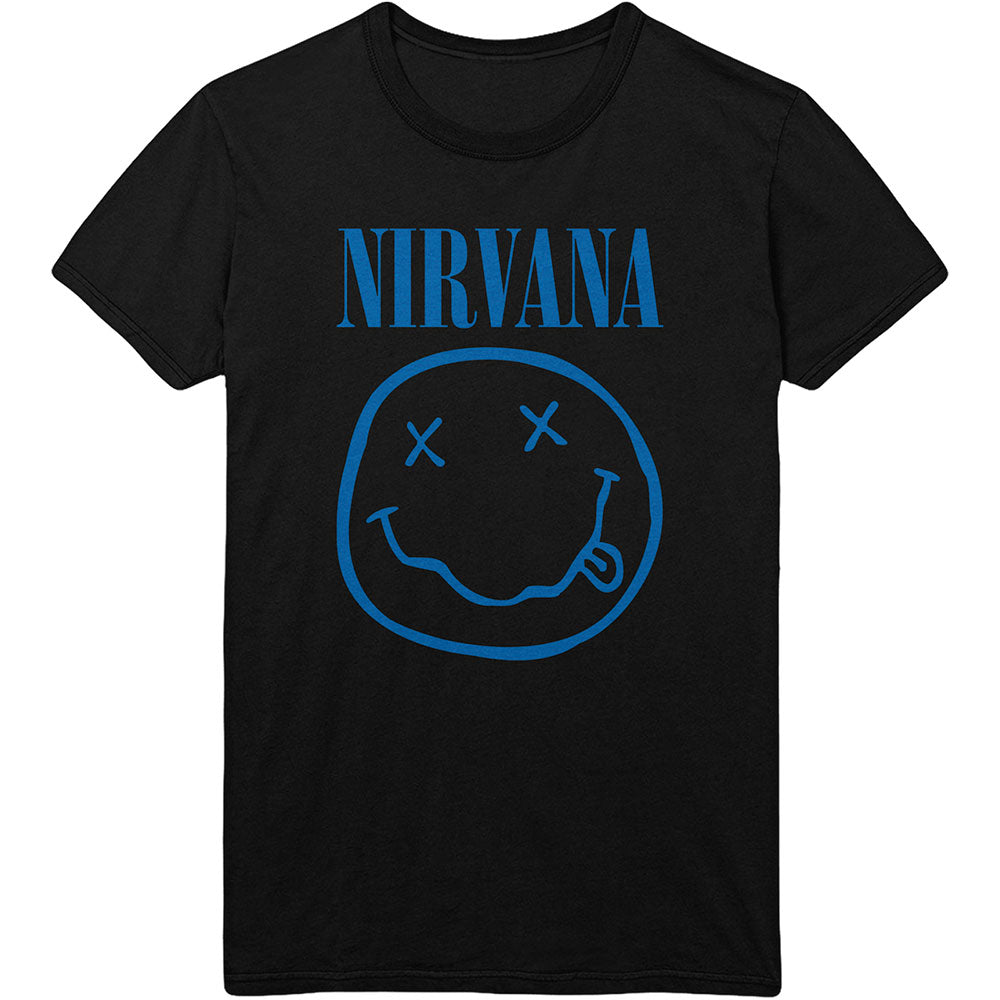 Nirvana Unisex T-Shirt: Blue Smiley