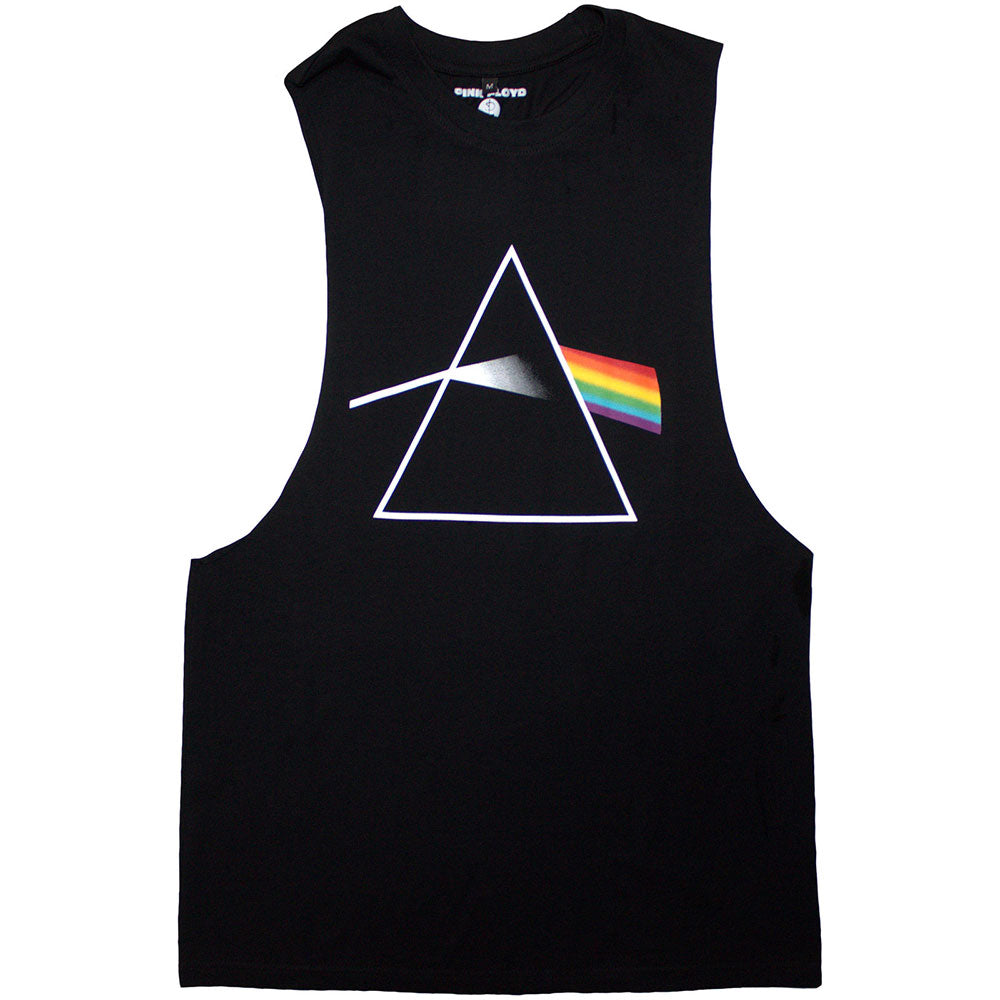 Pink Floyd Unisex Vest T-Shirt: Dark Side of the Moon Album (Black)