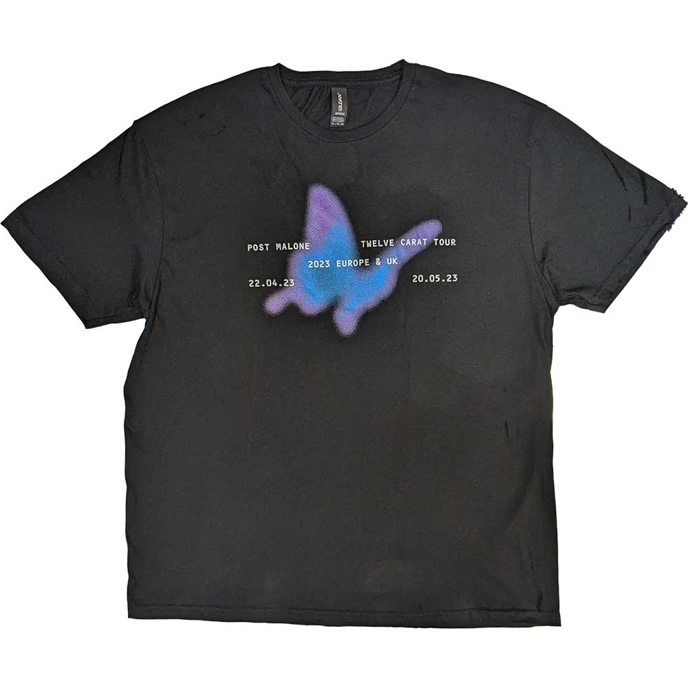 Post Malone Unisex T-Shirt: Pink Butterfly 2023 Tour