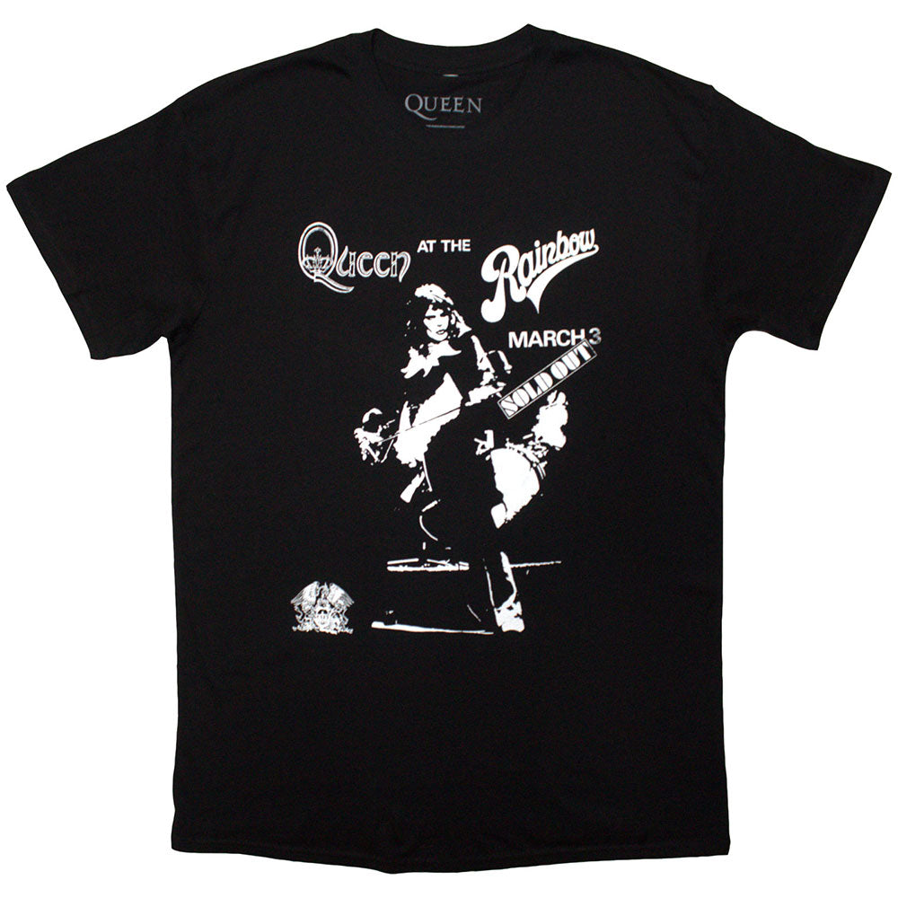 Queen Unisex T-Shirt: Live Rainbow (Black)
