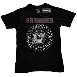 Ramones Unisex Embellished T-Shirt: Presidential Seal (Diamante)