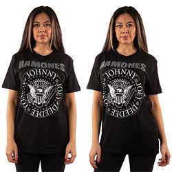 Ramones Unisex Embellished T-Shirt: Presidential Seal (Diamante)