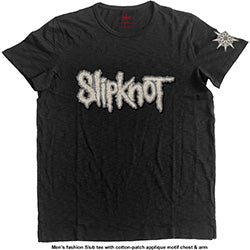 Slipknot Unisex T-Shirt: Logo & Star (Applique)