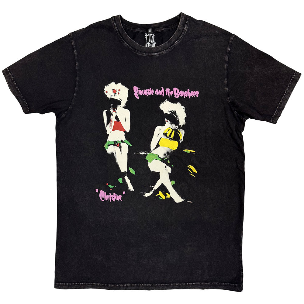 Siouxsie & The Banshees Unisex Stone Wash T-Shirt: Christine (Black)